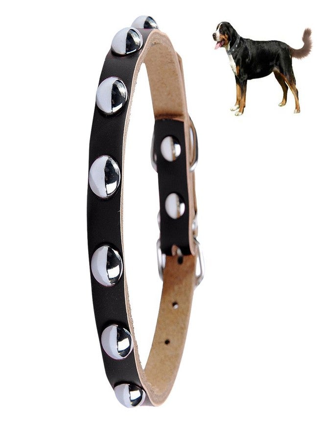 Nema NM Nema Adjustable Rivet Studded Leather Dog Collar - Black - S - Image 1